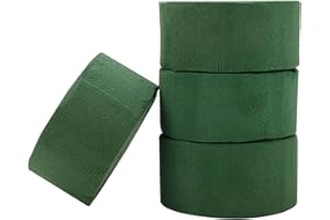 Nurila 4 Stück 8x4 cm Runde Blumensteckschaum, Steckschaum für Blumen Set, Steckmasse für Frischblumen, Grün Steckschwamm für Basteln, Dekorationen, Hochzeiten und Blumengeschäfte