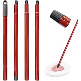Applies to Vileda Turbo Mop Stick Stainless Steel 4 Sections, Compatible with Vileda Mop with Pedal, Vileda Turbo Mop Refill,