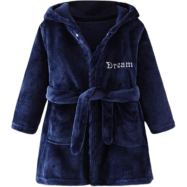Accappatoio Bambini In Peluche - Con Cappuccio - Morbido E Caldo - Unisex 2-8 Anni