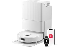 roborock Qrevo Series Robot Vacuum Cleaner with Mop, 10,000Pa Suction, Upgraded from Qrevo S, Dual Anti-Tangle Brushes, Smart Obstacle Avoidance, Auto Mop Washing&Drying, All-in-One Dock,White(QV 35S)