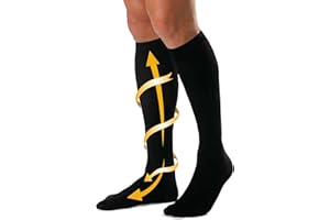 Cabeau Bambusowe skarpety kompresyjne ultra miękkie dla kobiet i mężczyzn 8-15 mmHg, Czarny, L