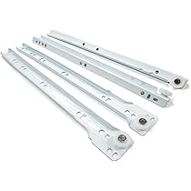 Slide, Drawer Slide, Roller Drawer Slides, Runners Bottom Fix Metal Drawer Runners Ball Beaslides,with Roller,for Runner Keyboard Shelf Drawers Assemble,White,1 Pair/Color/40Cm(16In)(40Cm(16In - View #8
