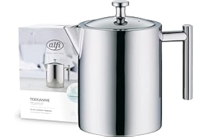 Alfi 2109000140 - Tetera Pulida de Acero Inoxidable, Capacidad de 1,4 l, Color Gris