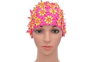 Medifier Badekappe mit Blumenmuster, Retro-Stil, für Damen