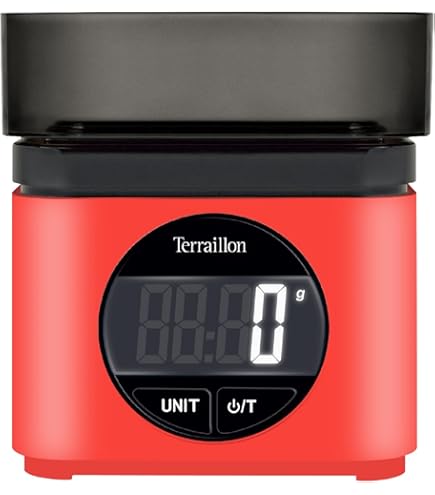TERRAILLON BA22 Mythique Jaune - Balance Cuisine Électronique Vintage, Bol 0.7L, Écran LCD Géant, Fonction Tare