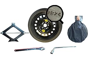 D'ANGELO 1988 d'angelo Roue de secours galette 17" compatible avec bmw x1 f48, x3 g01 avec cric, cle, sac 135/90R17