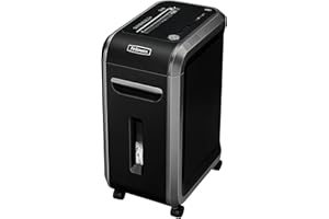 Fellowes Destructeur de Documents 99Ci, pour 3 à 5 utilisateurs Coupe Croisée, capacité: 18 Feuilles, Anti-bourrage, Détection Tactile, économie d'énergie, Corbeille extractible 34L, Noir, 4691001