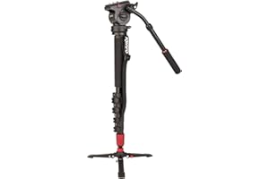 Kenro Aluminium Video Monopod Kit with VH01F Flat Base Fluid Head