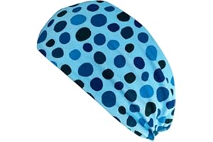 ‎WOLLHUHN Wollhuhn ÖKO Kinder/Jungen/Mädchen Cooles Elastisches Stirnband/Haarband Bequem Zweilagig Jersey Viele Motive (Punkte/Dots Blau)