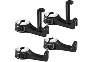 ZEYOU 4 Stück kopfstützenhalterung Auto Haken, Kopfstützen Haken,360° Drehung Auto Kopfstützen Haken, Organizer Auto Taschenhalter Dekoration des Autoinnenraums für Tassen, Regenschirme