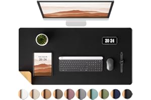 Aothia Korkowa podkładka na biurko, dwustronna podkładka na biurko, z naturalnym korkiem i skórą PU, podkładka pod mysz, ochrona stołu, łatwa do czyszczenia, wodoszczelna, do biura / domu / dekoracji