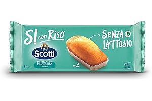 RISO SCOTTI Si con Riso - Plumcake con Riso - Merendine Senza Lattosio, Senza Olio di Palma - 6 Monoporzioni