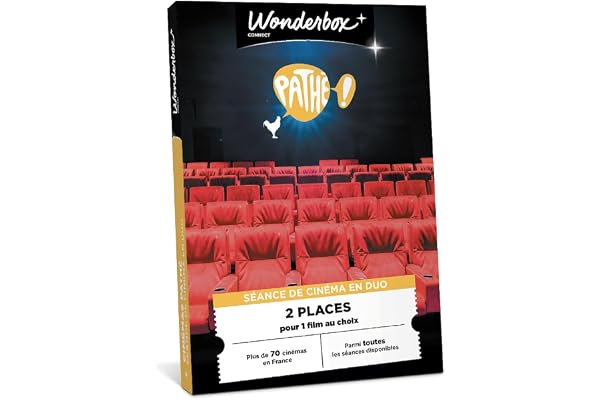 Wonderbox Connect - Coffret Cadeau - Cinéma Pathé-Gaumont Classic - 2 places pour 1 séance au choix - 71 cinémas et plus de 1000 films par an - Validité 27 mois