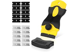 Flintronic skrapor, keramikhällskrapa med 20 rostfria stål & plastblad, skrapor köksskrapor set, keramikhäll kratzer, häll gl