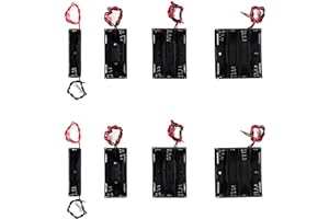 AEDIKO 8pcs AAA Battery Holder with Leads 2pcs Single AAA Battery Holder 2pcs 2 AAA Battery Holder 2pcs AAA Battery Holder with Wires