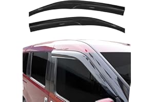 OMAC 2X Deflectores de viento y protectores de lluvia compatibles con Peugeot Rifter 2019-2025 Acrílico Oscuro