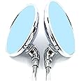 B.K ACCESSORIES Bike Round Rear View Mirrors Set Chrome Compatible for Bullet 350cc / 500cc - Model's Right/Left