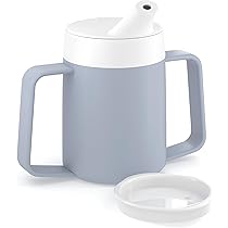Tazza Infrangibile Con Coperchio Sorseggiante | Tazza Di Aiuto Per Bere Per Adulti Anziani Piccolo Beccuccio Coperchio Per Bevande Con Un Manico Per Tremore Alle Mani Artrite Presa Debole Tazza Forte - Foto 12