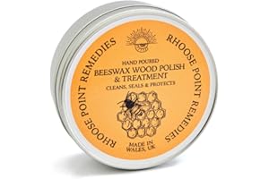 RHOOSE POINT REMEDIES Premium Beeswax Polish for Wood & Furniture Wax UK – 100ml Hand Poured Wood Conditioner | Eco-Friendly & Non-Toxic | Protects & Enhances All Wooden: Furniture, Toys, Bowls, Ornaments