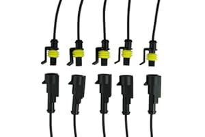 ESUPPORT E Support™ 5 PC 1 Pin vía coche automático enchufe conector eléctrico kit de toma de calibre AWG de alambre a prueba de agua