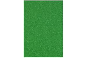 SIXSTORE 10 pezzi di carta glitterata A4, cartoncino glitterato, 250 g/m², colori misti, cartoncino glitterato, cartoncino glitterato A4, carta artigianale per decorazioni artigianali fai da te (verde)