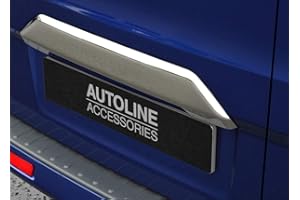 AUTOLINE ACCESSORIES Chrome Rear Grab Handle Trim Cover To Fit Transit Custom (2012+) Twin Door