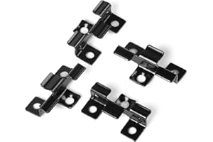 SUPAWAY Pack of 100 WPC Tile Clips WPC Clips 7.5 mm Plank Mounting Clips Stainless Steel Composite Clips for Mounting Decking WPC Decking Clips, Clamping Range 7.5 mm, Black