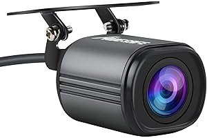 AWESAFE Cámara Trasera de Aparcamiento, Cámara de Marcha Atrás Impermeable con Visión Nocturna Alta Definición para la Radio, Gris