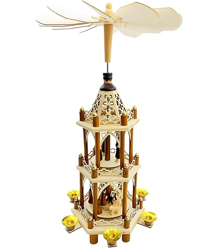 SCHALLING Pyramid : Nativity Scene, 3 Tiers - Erzgebirgspräsente
