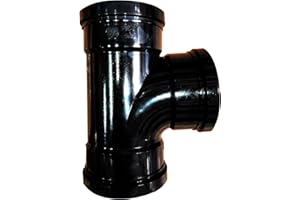 SHMOX 110mm Underground Drainage 87.5 Degree Triple Socket Swept Tee Junction (Black)