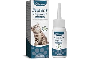 ELLISALANO Líquido desparasitante para Mascotas de para Gatos y Perros, pulgas y garrapatas, removedor de piojos y garrapatas