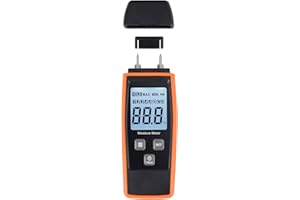 Humidimètre Numérique AMTOVL Testeur d'Humidité Bois Humidimètre Bois Portable à 2 Broches avec écran LCD Rétroéclairé Détecteur d’Humidité pour Divers Matériaux