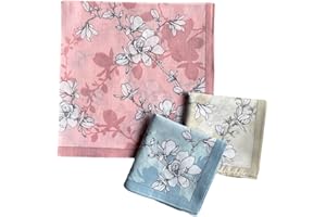 Watreketal Mouchoir, 45 x 45 cm pour filles et femmes, mouchoirs imprimés colorés, mouchoirs, mouchoirs, hijab carrés, motif floral, pour femme