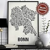 Bonn Buchstabenort Schwarz auf Naturweiß