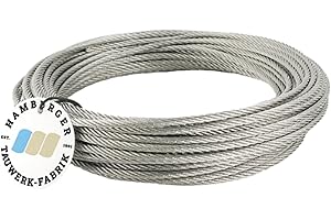 10 Meter - 3mm Edelstahldrahtseil 7x7 V4A Inox rostfrei Drahtseil Stahlseil Geländerseil