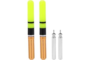 VGEBY Galleggianti da Pesca, 2 Pezzi Boa Luminosa Luce Notturna Bobber da Pesca con Batteria Bobber Illuminato Elettronico Accessori Pratici per la Pesca(oro) Scooter Elettrico