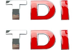 Tek Automotive Confezione doppia di distintivi cromati TDI – autoadesivi, di alta qualità, resistenti alle intemperie, facili da applicare, perfetti per auto, camion, SUV