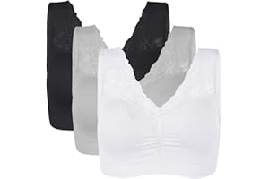 Vertvie damski 1/3 szt. seksowny biustonosz sportowy Push Up bielizna biustonosz koronkowy bez fiszbin wygodny do jogi fitness snu