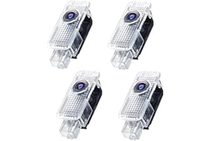 Gmili 4Pcs Luces LED de Bienvenida Compatible con A1/ A3/ A4/ A5/ A6/ A7/ A8/ Q3/ Q5/ Q7/ TT, Proyector de Luz para Puerta de Coche, Accesorios Proyector Puerta Coche