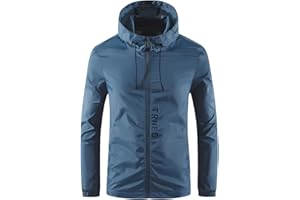 Rrongwn Windbreaker Herren Atmungsaktiv Fahrradjacke Winddichte und Wasserdicht Herbst Winter Softshelljacke Hunting Pilot Hoodie Outdoor Sport Jacket Climbing Funktionsjacke