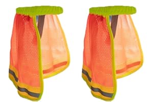 STOBOK 2 Piezas Casco Protector para El Protector para El Cuello Malla de Completa con Franja Reflectante Protector de Sombra para El del Cuello del Casco de Alta Visibilidad