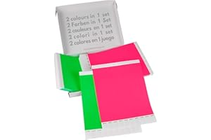TESTEL Paquete doble! Pulseras Para Eventos GA Event Solution de Tyvek, Verde + Rosa, 500+500 unidades