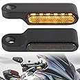 evermotor Universal 12V E24 Mini Motorcycle LED Indicators Aluminium Alloy in Infinity Cast IP67 Waterproof E-mark, Pack of 2, 6 LEDs per Indicator