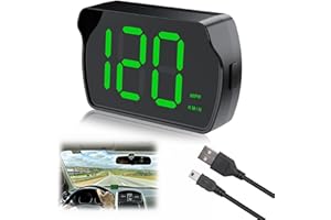 GAUBSS Digital GPS Speedometer Car mph HUD, Heads up display Car Speedometer, Real-Time Speedometers Cars, USB Plug & Play, Suitable for Truck, SUV, Motorcycle, LED Large Font - Clear & Accurate (MPH+KMH)