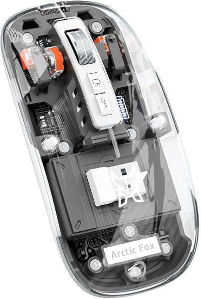 Arctic Fox Pureview Transparent Wireless and Bluetooth Rechargeable Mouse,…