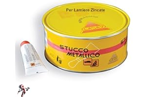 MASTERBRICO.COM Stucco lamiera stucco metallico bicomponente Stucco metallico per lamiere zincate con catalizzatore 750 ml Lasav protezione lamiera
