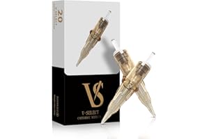 EZ Tattoo Cartridge Needles - 20Pcs #12 (1RL) Standard Round Liner 0.35MM Disposable Tattoo Needles Cartridges for Permanent Makeup SMP - V SELECT