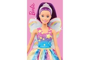 CARBOTEX Barbie Elfe BAR6213001-R Serviette pour enfant 30 x 50 cm