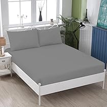 Lenzuolo Con Angoli In Flanella Di Cotone - Morbido, Accogliente, Per Letto Singolo (90x190cm + 25cm), Colore Argento - Foto 10