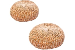 nalAmudhu VETIVER (Khus) Gommage de bain biodégradable naturel de qualité supérieure Loofah | Gommage corporel exfoliant (paquet de 2)